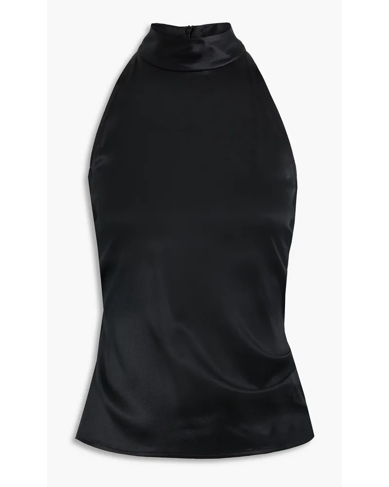 Helmut Lang Silk-blend satin top - Black Black