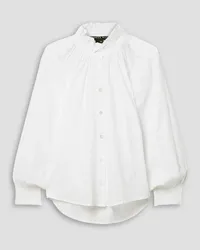 Veronica Beard Ruffled cotton-voile blouse - White White