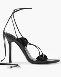 Alexander Wang Lucienne embellished glossed-leather sandals - Black Black