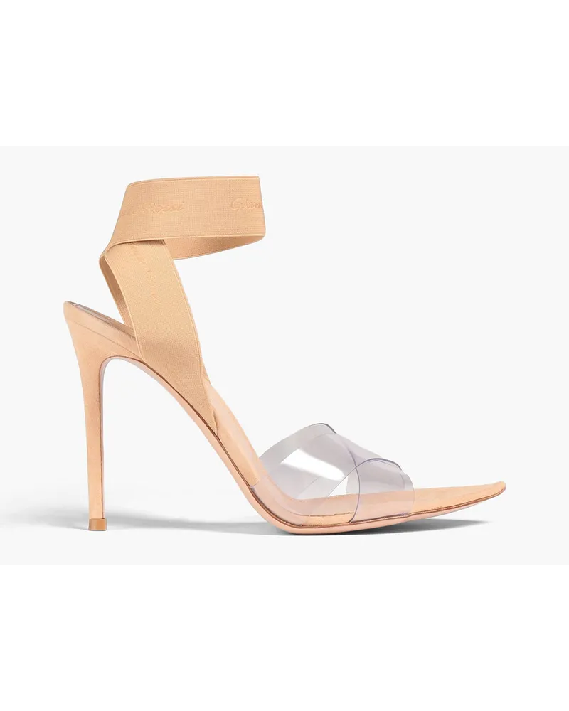 PVC and suede sandals - Neutral