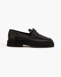 REJINA PYO Doughnut embellished leather loafers - Black Black