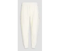 Printed stretch-jersey track pants - White