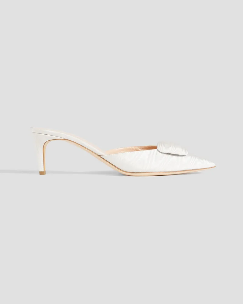 Rupert Sanderson Elsa embellished faille pumps - White White