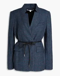 Veronica Beard Wilshire belted tweed jacket - Blue Blue