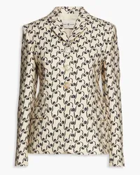 Tory Burch Printed twill jacket - White White