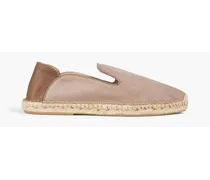 Veluso suede collapsible-heel espadrilles - Neutral