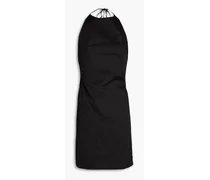 Rouleau stretch-cotton mini dress - Black