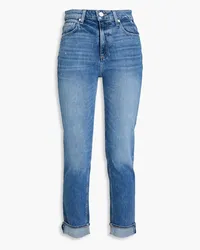 Paige Sarah cropped high-rise slim-leg jeans - Blue Blue