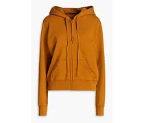 Callie French cotton-terry zip-up hoodie - Yellow