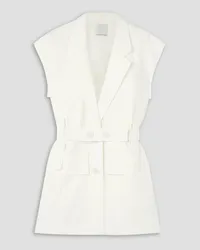 Christopher Esber Belted cotton-twill jacket - White White