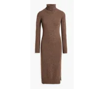 Simone wool turtleneck midi dress - Brown
