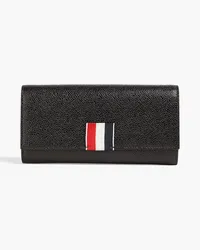 Thom Browne Pebbled-leather wallet - Black Black