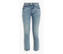 Nina cropped high-rise skinny jeans - Blue