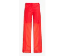 Organza flared pants - Red