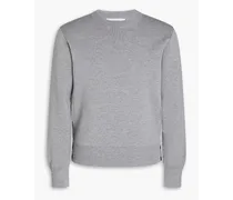 Striped merino wool sweater - Gray