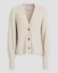 Autumn Cashmere Ribbed cotton cardigan - White White