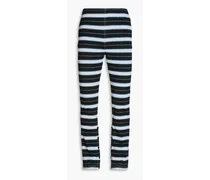 Striped jersey track pants - Black