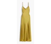 Satin maxi dress - Yellow