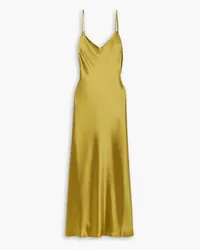 GALVAN Satin maxi dress - Yellow Yellow