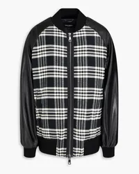 Dolce & Gabbana Checked flannel bomber jacket - Black Black