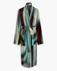 Rick Owens Printed velvet robe - Blue Blue