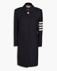 Thom Browne Striped wool-twill coat - Blue Blue