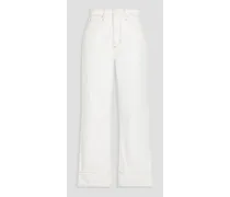 High-rise wide-leg jeans - White