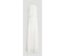 Maeva crocheted halterneck maxi dress - White