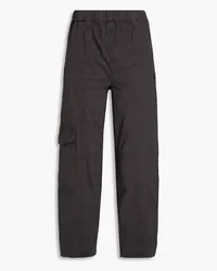 Ganni Cotton-blend cargo pants - Gray Gray