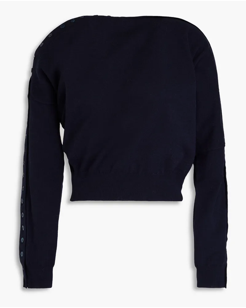 Altuzarra Button-detailed wool-blend sweater - Blue Blue