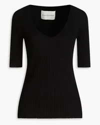 By Malene Birger Ajunie ribbed ECOVERO-blend sweater - Black Black