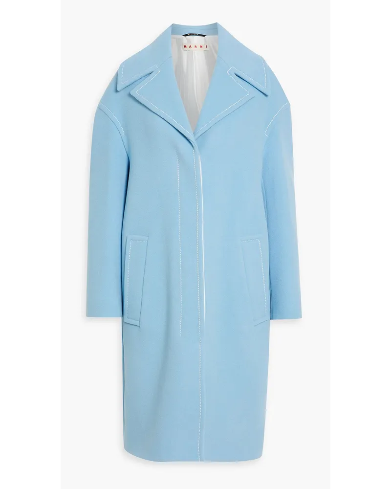 Marni Wool-blend felt coat - Blue Blue