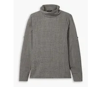 Prince of Wales checked wool turtleneck top - Gray
