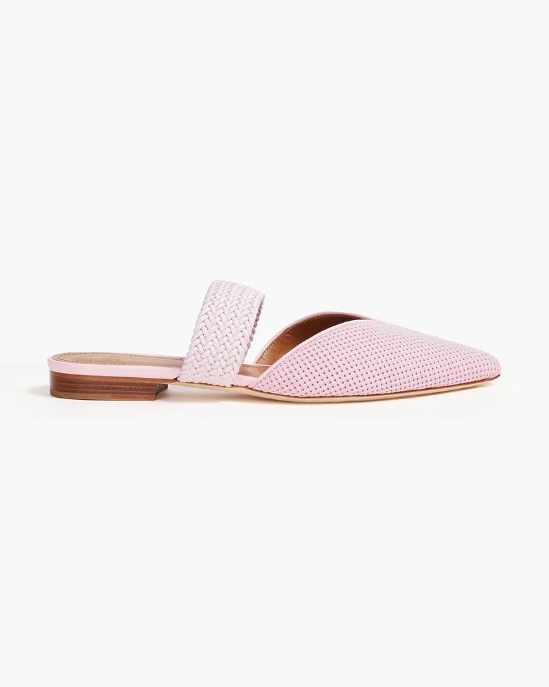 Malone Souliers Maisie mesh and rope point-toe flats - Pink Pink
