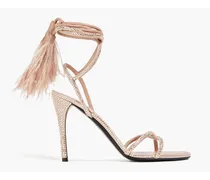 Upflair embellished suede sandals - Pink