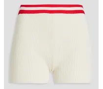 The Ronnie ribbed-knit shorts - White