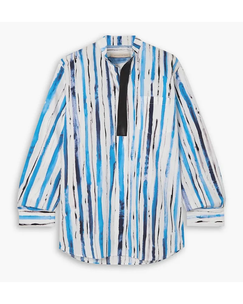Christopher Kane Striped cotton shirt - Blue Blue