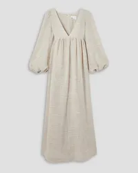 Lisa Marie Fernandez Carolyn linen-blend gauze maxi dress - White White