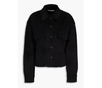Jaiden faux stretch-suede jacket - Black