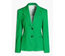 The Femme linen-blend blazer - Green