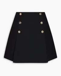 Moschino Wrap-effect cotton-blend tweed mini skirt - Black Black