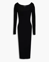 Rag & Bone Asher ribbed-knit midi dress - Black Black