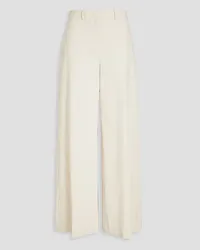 Theory Cotton-blend seersucker wide-leg pants - White White