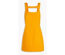 Teop cutout crepe mini dress - Orange