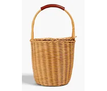 Panier Jane wicker bucket bag - Yellow