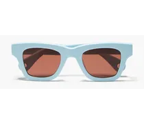 Square-frame acetate sunglasses - Blue