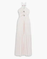 A.L.C. Kai cutout embellished plissé-jersey maxi dress - Pink Pink