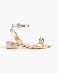 Alexandre Birman Clarita 30 knotted metallic leather sandals - Metallic Metallic