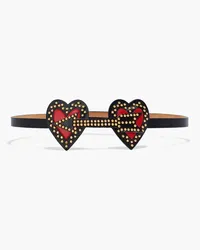 RED Valentino Embellished leather belt - Black Black