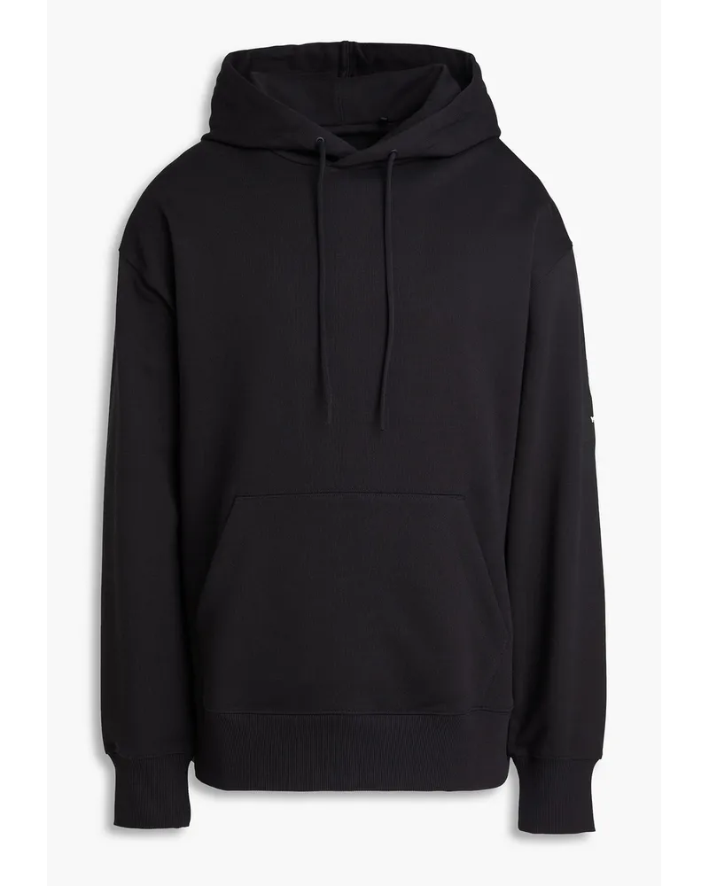 Y-3 French cotton-terry drawstring hoodie - Black Black